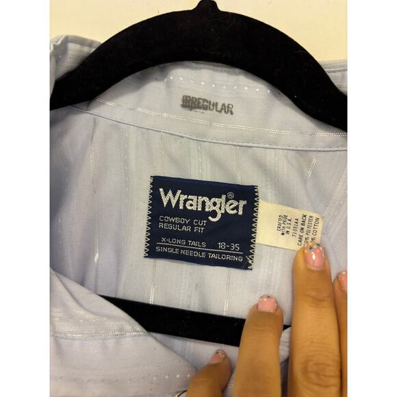 Vintage Wrangler Cowboy Cut Pearl Snaps Button Down Shirt 90s - Picture 4 of 7